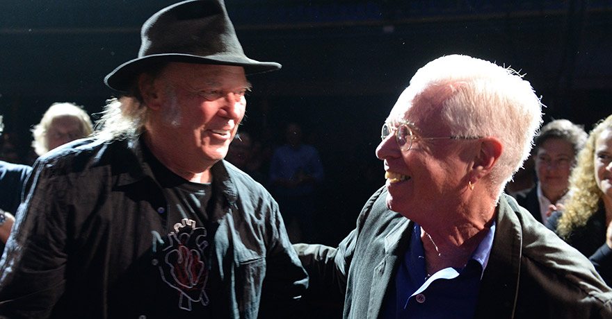 Photo of Bruce Cockburn and Neil Young
